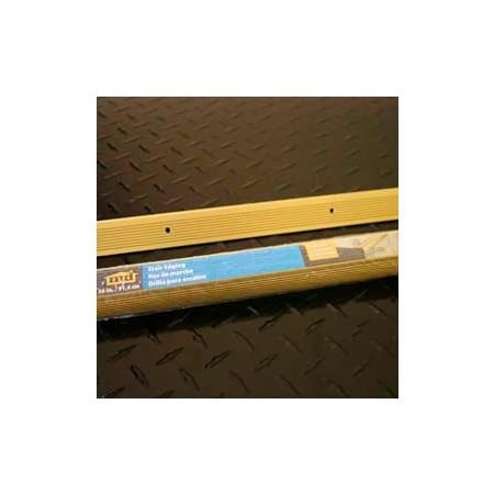 M-D Building Products M-D Stair Edging, Fluted, 36L, Satin Brass, Screw Nails 79020